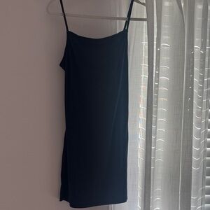 Navy Blue Spaghetti Strap Dress